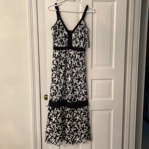 Self portrait embroidered midi dress